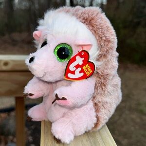 Ty Beanie Bellies Pink and Brown Hedgehog Plush